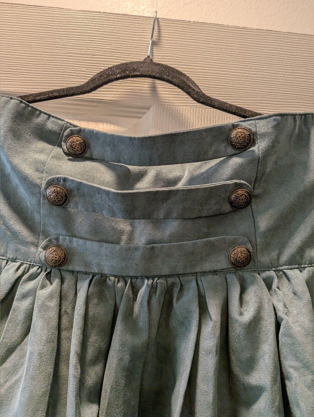 Gothic High Waist Maxi Skirt Buckles Steampunk Victorian Renaissance